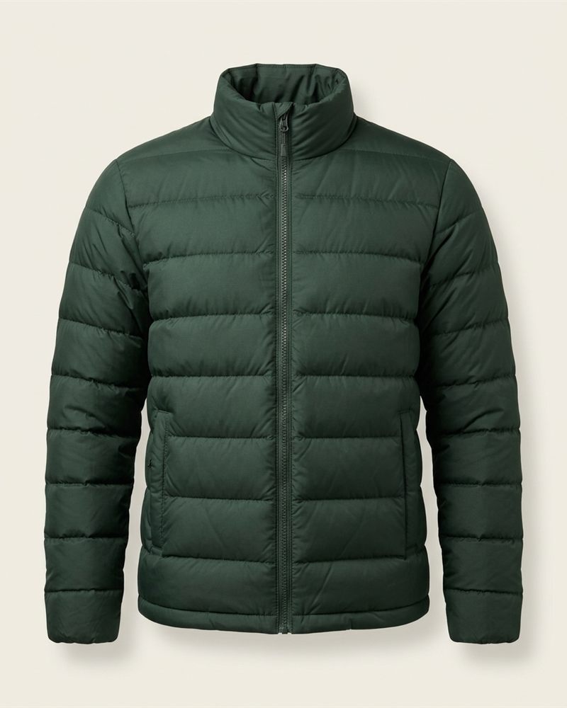 Green padded jacket